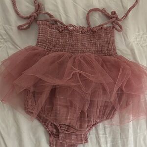 Angel Dear Dusty Pink Tulle Bodysuit